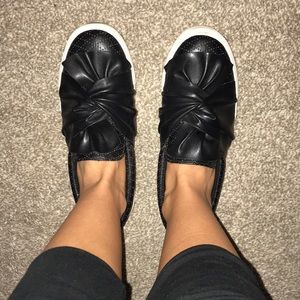 Black slip on shoes